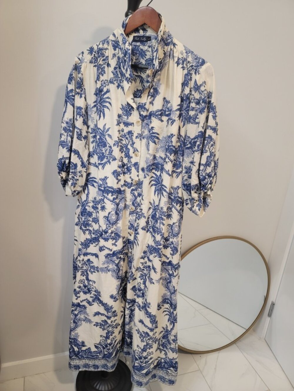 Trish Scully Victorian Long Sleeve Maxi Dress large Multicolor - Picture 2 of 8